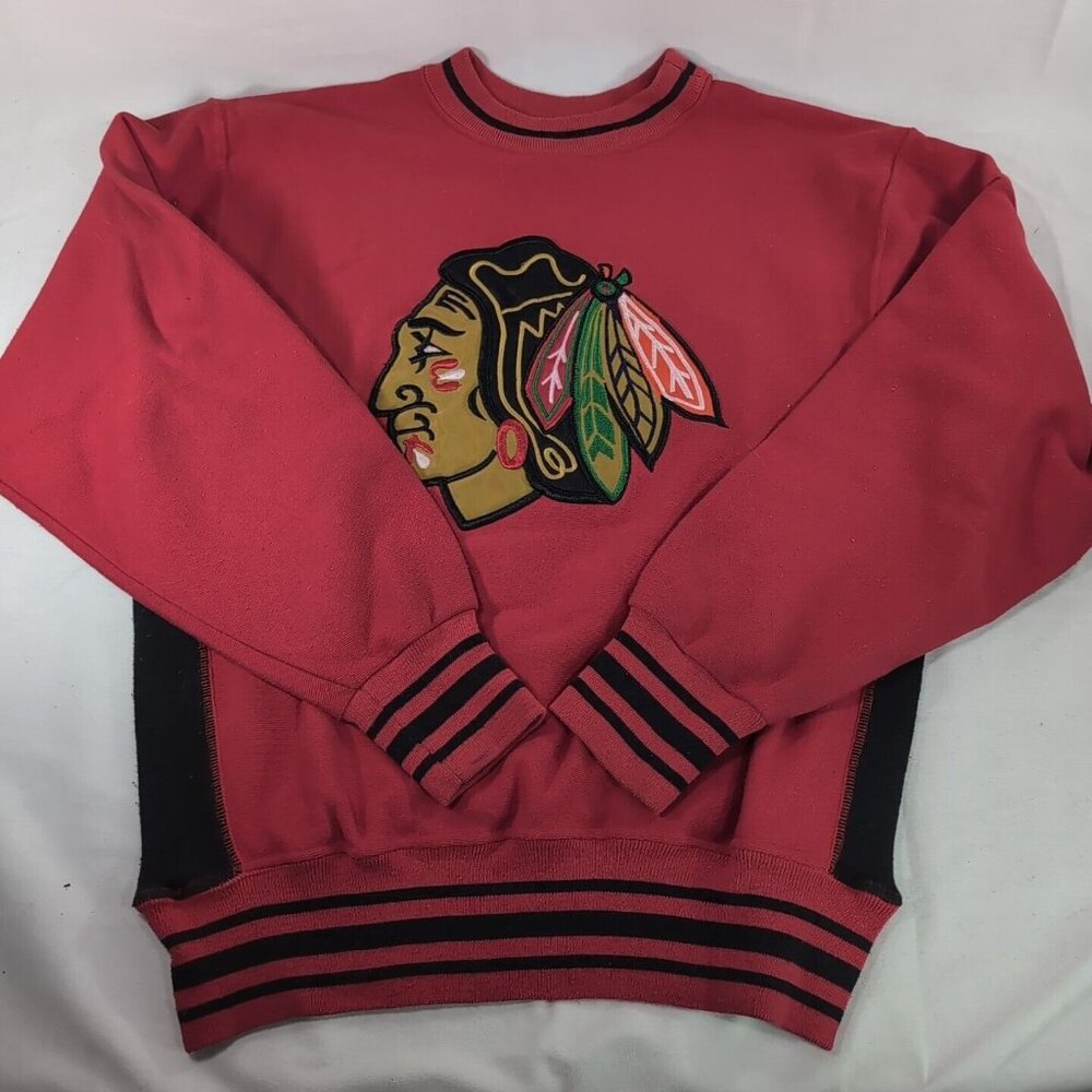 Chicago Blackhawks Vintage Embroidered Pullover Sweater Legends USA M
